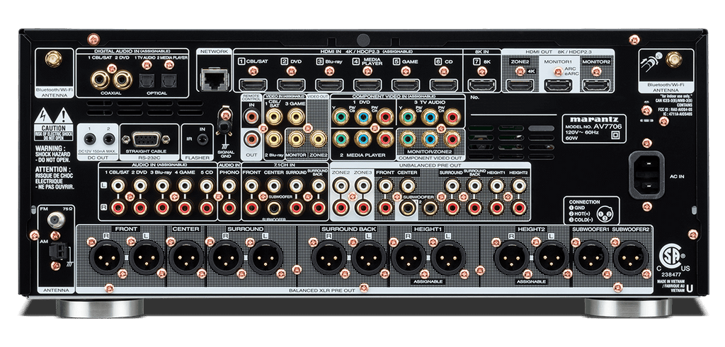 Marantz AV7706 AV Pre-Amplifier - 11.2 Ch. 8K Ultra HD AV Surround