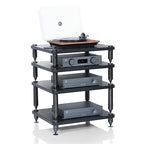 NorStone COMO I 模組化高傳真音響架（每個）黑色皮革