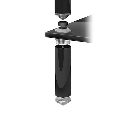 NorStone Stabbl Four Glass Shelf HI-FI Audio Rack Black