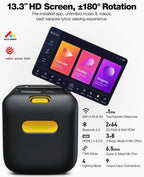 Ikarao Break X1 Pro Karaoke Machine - Professional Dual Microphones & Extra Bass Mode